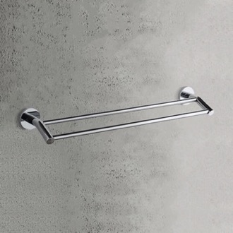 Towel Bar Double Towel Bar, 25 Inch, Chrome Nameeks NCB101